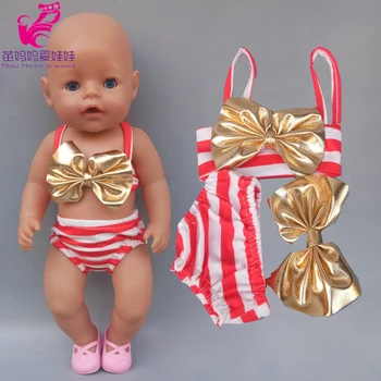 17 Colių Baby Doll Plaukimo Nustatyti 18 Colių Mergina Lėlės Bikini Drabužiai Vaikams Mergina Apsimesti, Žaislai Nešioja