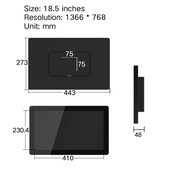 18.5 Colių skystųjų Kristalų hd Ekranas HDMI VGA DVI USB LCD Ekranu Tablet 1366*768 Capacitive Jutiklinis Ekranas Pramonės LCD ekranas