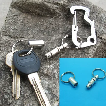 1PC Dvigubas Nuimamas Žiedas raktams Snap Lock Turėtojas Plieno, chromuotas Pull-Be Raktų pakabukai Nuimamas paketų prižiūrėtojų raktinę Greito Atleidimo Keychain