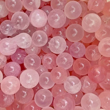 1PCS Natūralus Akmuo Kristalas Pink Rose Kvarco Akmens Srityje Crystal Healing Kamuolys Vestuvių Namų Puošybai