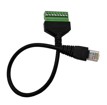 1pcs RJ45 Ethernet Male Plug 8 Pin 8P8C AV Terminal Pavasario Solderless Blokuoti Adapterio Kabelį 30CM 1FT