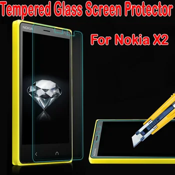2.5 D Originalus 9H Aukštos Kokybės Grūdintas Stiklas, Apsauginė Plėvelė nuo Sprogimo apsaugotą Screen Protector For Nokia X2