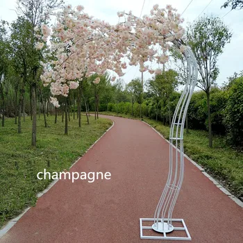 2.6 M White Cherry Blossom Medžio Romos Skiltyje kelių sukelti Modeliavimo Gėlių su Geležies Arch Rėmas Vestuves Rekvizitai
