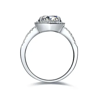 2 Karatų Širdies Formos Garsių Sintetinių Deimantų Vestuvinis Žiedas Moterims už Prieinamą kainą AU750 Baltojo Aukso Žiedas