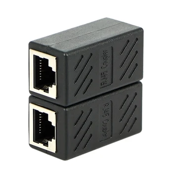 2 Pack RJ45 Jungtis Ethernet Kabelio Jungtis LAN Jungtis Inline Cat7/Cat6/Cat5e Ethernet Kabelis Extender Adapteris moterį, Moteris