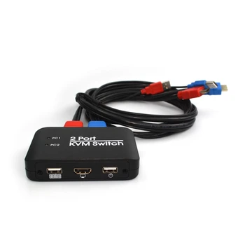 2-Port KVM Switch USB 2.0 HDMI Versija 4K@60Hz Taikoma Sistema Windows, Apple, MAC, Linux, Netware, Unix, 