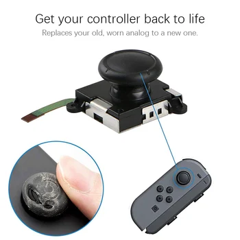 2 Vnt 3D Analog Joystick Rokeris Mygtuką Lazdos Džiaugsmas-Cons Nykščio Stick Pakeisti už Nintend Jungiklio Pakeitimas Nintendo Jungiklis