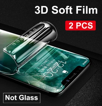 2 VNT 3D Pilnas draudimas Screen Protector for Samsung Galaxy S10 Plius S10E S8 S9 Pastaba 8 9 S 10 Minkštas Hidrogelio Filmas Ne Grūdintas Stiklas