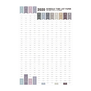 2020 365days Popieriaus Sieninis Kalendorius Kasdien Planuotojas Pažymi, Didelis Tyrimas PADARYTI SĄRAŠĄ, Mokykliniai Reikmenys 52x76cm
