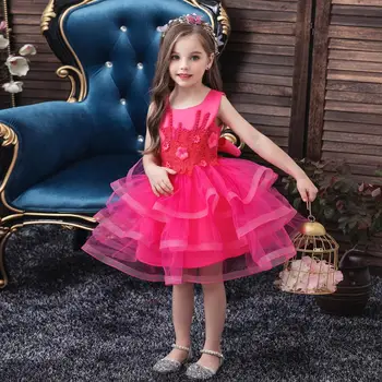 2020 Elegantiškas Mergaičių Suknelė Vaikai Princess Gimtadienio Aplikacijos Prom Dizaino Kamuolys Suknelė Paaugliams Vestidos Vaikų Suknelės Mergina Drabužiai