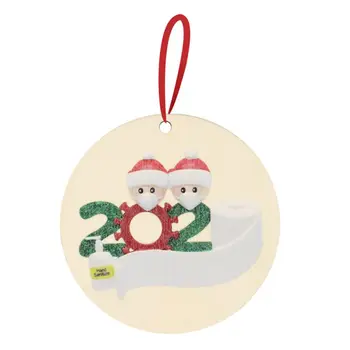 2020 Kalėdų Eglutės Ornamentu Asmeniniams Kalėdų Šeimos Narys, su Veido Padengti Šventė naujuosius Metus, Medinės Hnaging Apdaila/