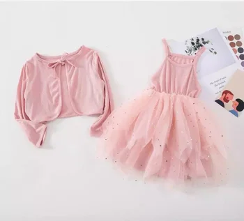 2020 m. mergytę Mados Drabužių Nustatyti Mielas Lankas Megztiniai+pledas Suknelė,mergaičių, Kūdikių Elegantiškus Drabužius Nustato Vaikų Šalis Gimtadienio Dėvėti