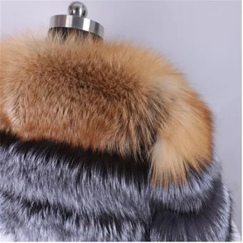 2020 m. NAUJAS nekilnojamojo kailių paltai natūralus kailio striukė ilga moterų žiemą šilta oda fox fur coat aukštos kokybės kailio liemenė Nemokamas pristatymas