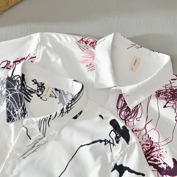 2020 m. rudenį visiškai nauji vyriški laisvalaikio marškinėliai Kinijos spausdinti aikštėje apykaklės prarasti minkštas patogus poliesteris ilgomis rankovėmis marškinėliai