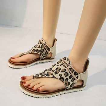 2020 Mados Moterų Sandalai Leopardas Spausdinti Vasaros Batų Dydį, Butas Lady Avalynė Moterims Basutės