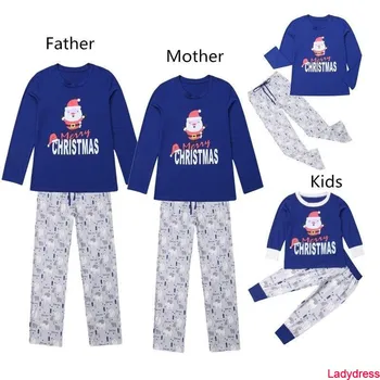 2020 naujų Rudenį, Žiemą, Kalėdų ilgomis Rankovėmis Atsitiktinis Tėvų-vaikų Namų Rinkiniai Sleepwear naktiniai drabužiai Vaikams, Tėtis, Mama Atitikimo Šeimos Pajama