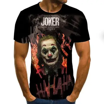 2020 Nieuwe Zomer 3d Marškinėliai Nailono Homme Joker Ilgai marškinėliai Svetimas Dalykų Gedrukt Grafinis Negabaritinių Anime Vyrų Drabužiai Tees
