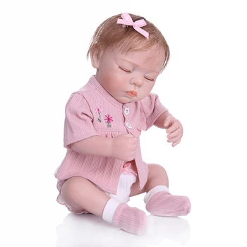 2021 Naujas 49cm Lėlės Realus Visą Minkšto Silikono Vinilo Naujagimis Miega Kūdikiai Beždžionė Žaislas