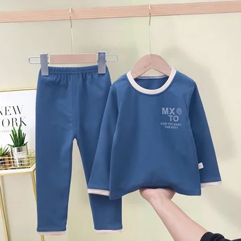 2021 Naujų Vaikų Pižama nustatyti Žemiausią Marškinėliai Vaikams apvalios kaklo vaikams drabužių Sleepwear Vaikų drabužius pavasario rudens