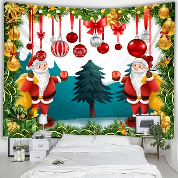 2021TapestryChristmas Naujųjų Metų dekoracijas sieniniai Christmastree fitneso, jogos mathome apdaila Sienų apdailai 3d drobė