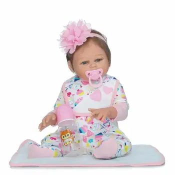 20'inches Silikono Atgimsta Kūdikių Lėlės Brinquedos žaislai Mergaitėms 50cm Vinilo Tikroviškos Lėlės Reborn bebe Vaikams Kalėdų Dovanos, Žaislai