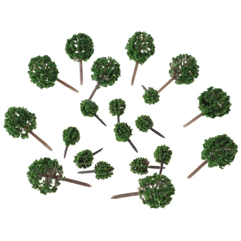 20pcs Mini Dervos augalija Karinės modeliavimas scena Smėlio lentelė kraštovaizdžio medžio modelį medžiaga