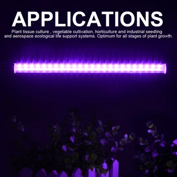 24 LED Grow Light Bar Patalpų Hydroponics Augalai Gėlė Auga Lempos, Dirželiai, kondicionieriaus Šiltnamio efektą sukeliančių Augti Palapinė Augalai Šviesos Adapteris
