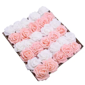 25Pcs 8CM Spalvotų Rožių Putų Dirbtinių Gėlių Nuotakos Puokštės, Vestuvių Dekoravimas, Namų Dekoratyvinės Gėlės 