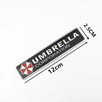 2VNT Automobilių stiliaus 3D Aliuminio lydinio Umbrella korporacijos automobilių lipdukai lipdukai, emblemos papuošalai ženklelis auto priedai