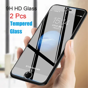 2vnt Grūdintas Stiklas iPhone 11 Pro Max 5 5S 5C 6 6S 7 8 Plus X 10 Screen Protector, iPhone, SE 5SE Apsauginis Stiklas Dangtis