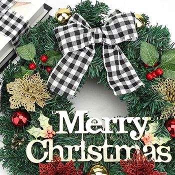 2vnt Kalėdų Ornamentu, Raudonos ir Juodos spalvos Tinklelis Juostelės Kalėdinė Dekoracija Kalėdų Dekoracija Namuose naujieji Metai Apdaila