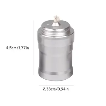 2vnt Mini Aliuminio Lydinio Alkoholio Lempos Patogu Nešiotis Palapinės Apšvietimas Su Medvilnės Core Laboratorinė Įranga, Šildymo
