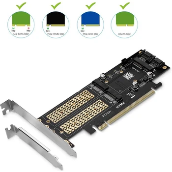 3 1. NGFF ir MSATA SSD Kortelės Adapteris,2 M. NVME į PCIE/M., 2 SATA SSD su SATA III/MSATA į SATA Adapteris 2280/2260