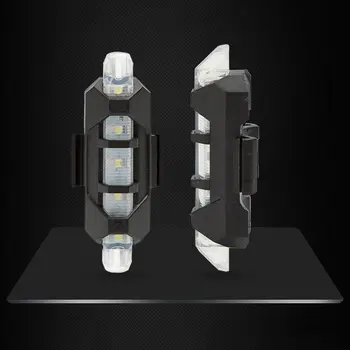 3 Rūšių LED Singal Žibintuvėlis Galiniai Šviesos Dviračių Įspėjamoji Lemputė Saugos Lempos Vandeniui USB Įkrovimo