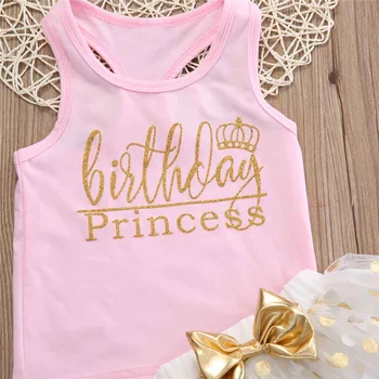 3 Spalvos Newbore 2018 Fahion Vaikas Baby Girl Gimtadienio Apranga Berankovis Viršų T-shirt Šalies Sijonas Princesė Dress 2VNT Drabužių rinkinys
