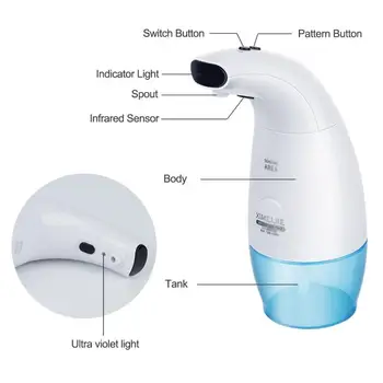 330/240ML Touchless Vonios kambarys Dispensador Smart Jutiklis Skysto Muilo Dozatorius Virtuvės Laisvą Ranką Automatinis Vonios kambarys Rungtynių