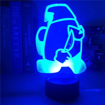 3D Žaidimas, Naktiniai Nakties Šviesos Tarp mūsų Žymeklį RGB Spalvų LED Lentelė Darbalaukio Lempos Šalies Namų, Atostogų Atmosferą Dekoro Kalėdų Dovana