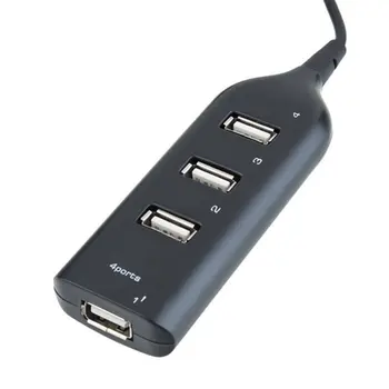 4 Port USB 2.0 HUB Didelės Spartos USB Nešiojamas PC Slim Mažiausių Mini USB Skirstytuvo Adapteris, Skirtas Mobilusis Telefonas, Nešiojamas KOMPIUTERIS