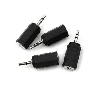4 VNT. Juoda Audio Stereo Ausinių lizdas Adapteris Kištukas 2.5 mm Male-3.5 mm Female