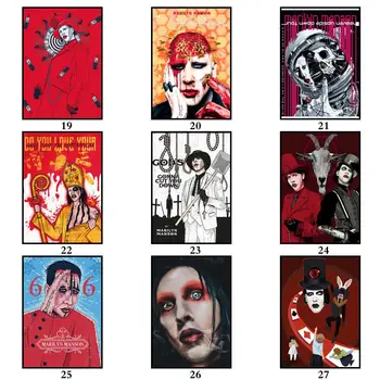 40 Dizaino Marilyn Manson Whitepaper Plakatas Alternatyvių Abstraktaus Meno Tapybos Juokinga Siena Lipdukas Kavos Namai Baras
