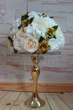 40cm 5vnt/daug Mixcolor vestuvių dekoravimas kelių sukelti dirbtinės gėlių kamuolys vestuvių stalo puošmena, gėlių kamuolius TONGFENG