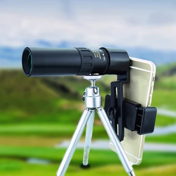 4K 10-300x40mm Zoom Tampus Monokuliariniai Teleskopas su Telefono Kalno ir Trikojis 28TC