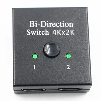 4K UHD HDMI suderinamus Splitter Jungiklis Switcher 1X2 2X1 Split 1-2 Iš Stiprintuvo 4Kx2K HDMI suderinamus Switcher 1080P 2 Prievadai