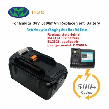 5.0 Ah 18650 baterija MAK36 Li-ion Baterija 36V Pakeisti MAKITA 36V akumuliatorius BL3626 194874-0