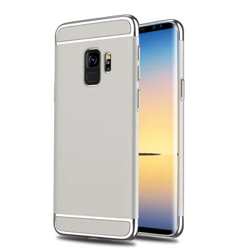 50pcs/aikštelė, Nemokamas Pristatymas 3 1 Electroplate Matinis Hard cover case For Samsung Galaxy S9 Plus S9 A5 A8 2018 A7 A8 Plius 2018