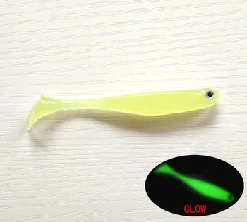 5vnt paketas, 9cm/6.5 g 5colors žuvų rūšis minkštas žvejybos masalas su 3D akis Nemokamas pristatymas