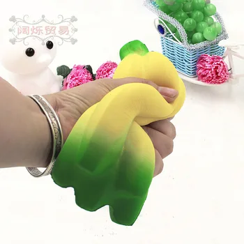5vnt/pakuotė Lėtai Auga PU Bananų Plonas Išspausti Žaislai Realus Bananų String Squeeshy Vaikų Žaislai Antistress Kvapus Plonas