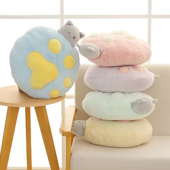 5vnt/ set 40cm Mielas Katės letena pliušas pagalvės lėlės animacinių filmų gyvūnų kačių pagalvėlės vaikams Žaislas Gimtadienio Dovana Bear paw kawaii pliušinis žaislas, lėlė