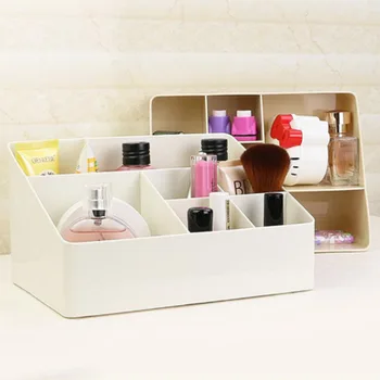 6 Tinklus Stalas Kosmetikos Laikymo Dėžutė Teptuku Lūpų Makiažas Organizatorius Atveju Didelės Talpos, Home Office Saugojimo Boxs Išlaikyti Tvarkinga