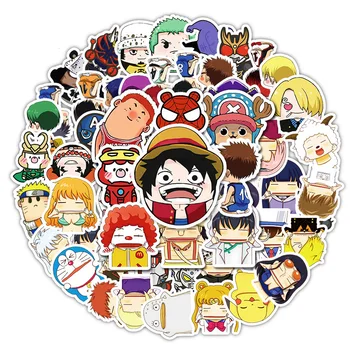 61Pcs Anime simbolių animacinių filmų avatar grafiti lipdukai Vienas Gabalas Doraemons Spidermans lipdukai 